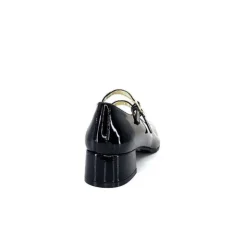 Ivoire0330 Ivoire 914 Cuir Vernis Noir*Femme Ballerines