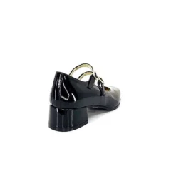 Ivoire0330 Ivoire 914 Cuir Vernis Noir*Femme Ballerines