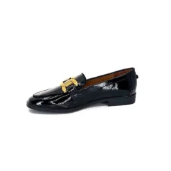 Ivoire0317a Ivoire 2200127-1301 Cuir Vernis Noir*Femme Mocassins