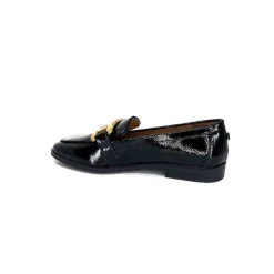 Ivoire0317a Ivoire 2200127-1301 Cuir Vernis Noir*Femme Mocassins