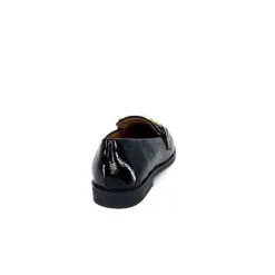 Ivoire0317a Ivoire 2200127-1301 Cuir Vernis Noir*Femme Mocassins