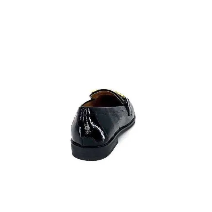 Ivoire0317a Ivoire 2200127-1301 Cuir Vernis Noir*Femme Mocassins