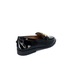 Ivoire0317a Ivoire 2200127-1301 Cuir Vernis Noir*Femme Mocassins