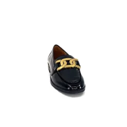 Ivoire0317a Ivoire 2200127-1301 Cuir Vernis Noir*Femme Mocassins