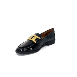 Ivoire0317a Ivoire 2200127-1301 Cuir Vernis Noir*Femme Mocassins