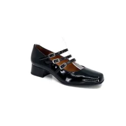 Ivoire0036a Ivoire 710 Cuir Vernis Noir*Femme Ballerines