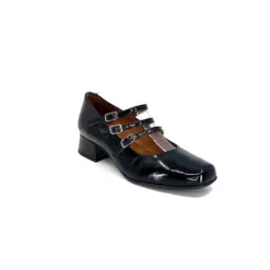 Ivoire0036a Ivoire 710 Cuir Vernis Noir*Femme Ballerines