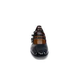 Ivoire0036a Ivoire 710 Cuir Vernis Noir*Femme Ballerines