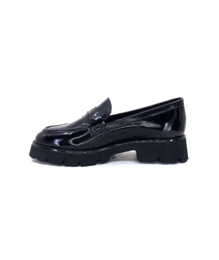 Ivoire-354 Ivoire 108606 Cuir Vernis Noir*Femme Mocassins