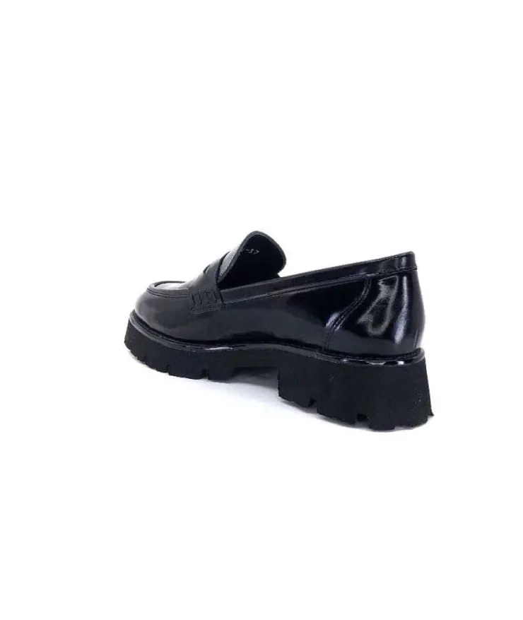Ivoire-354 Ivoire 108606 Cuir Vernis Noir*Femme Mocassins