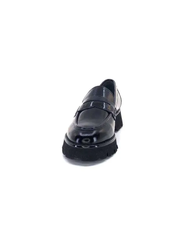 Ivoire-354 Ivoire 108606 Cuir Vernis Noir*Femme Mocassins