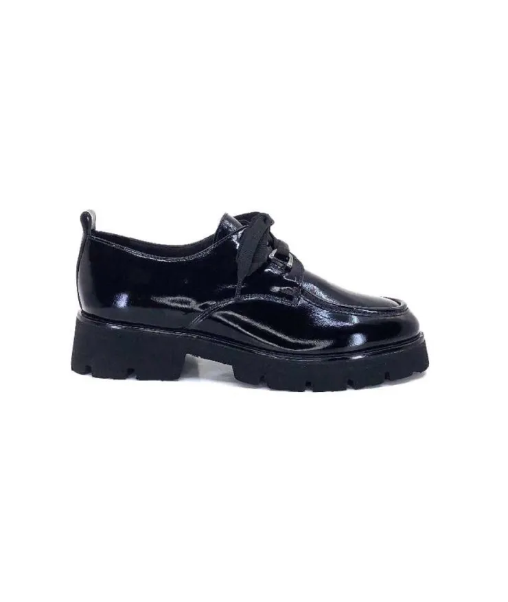 Ivoire-354 Ivoire 108601 Cuir Vernis Noir*Femme Lacets