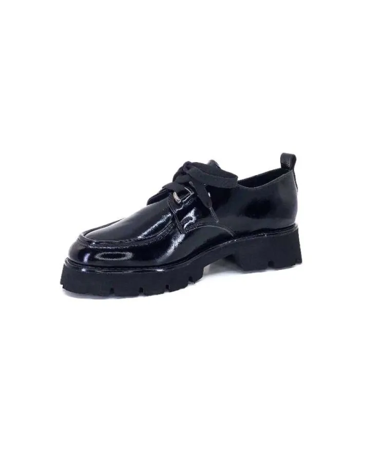 Ivoire-354 Ivoire 108601 Cuir Vernis Noir*Femme Lacets