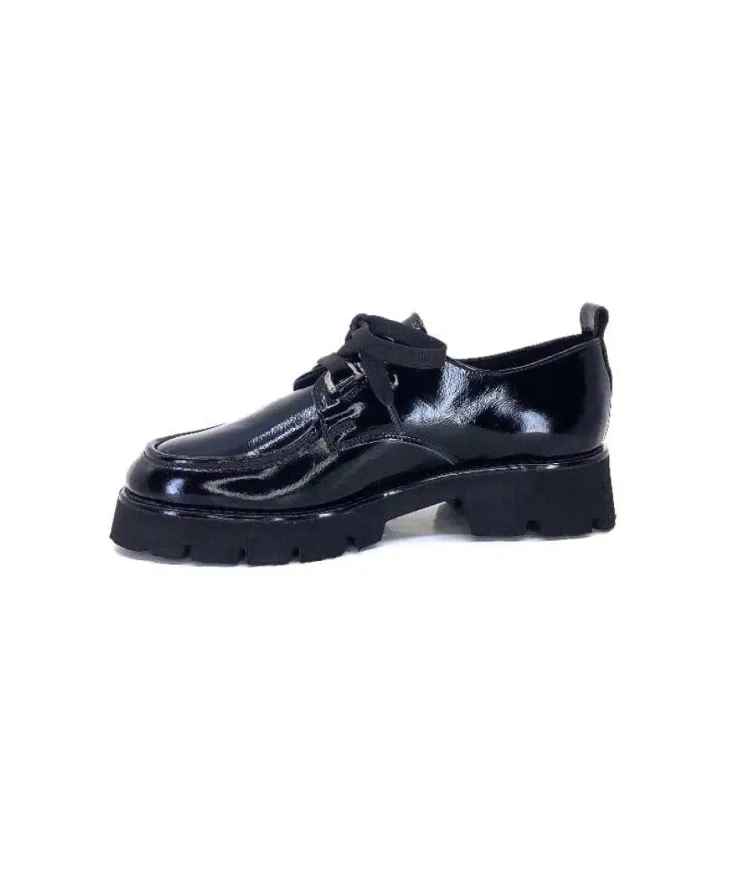 Ivoire-354 Ivoire 108601 Cuir Vernis Noir*Femme Lacets