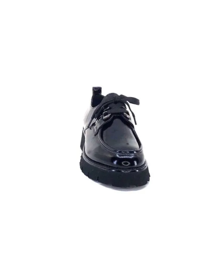 Ivoire-354 Ivoire 108601 Cuir Vernis Noir*Femme Lacets