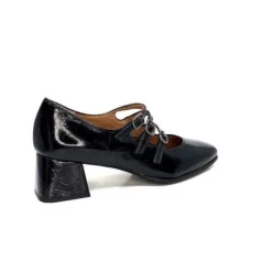 plumers Ivoire 4145 Cuir Vernis Noir*Femme Ballerines