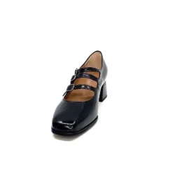 plumers Ivoire 4145 Cuir Vernis Noir*Femme Ballerines