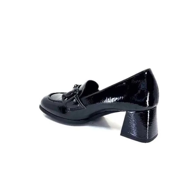 Ivoire0130a Ivoire 204823 Cuir Vernis Noir*Femme Mocassins