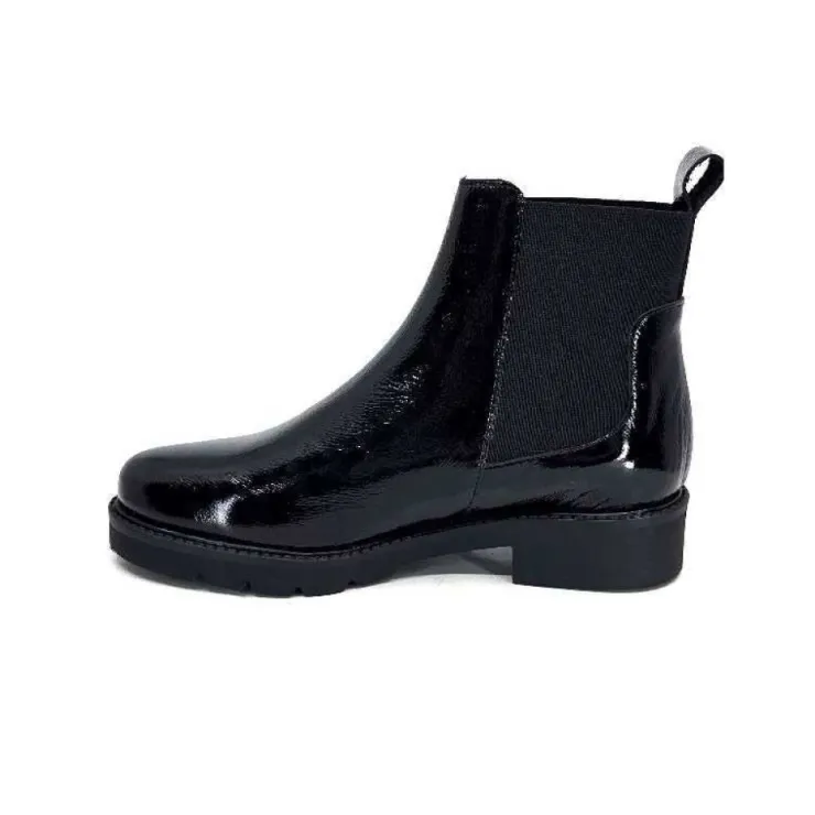 We Do Ivoire 99504 Cuir Vernis Noir*Femme Bottines