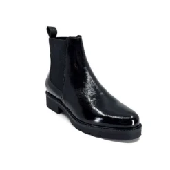 We Do Ivoire 99504 Cuir Vernis Noir*Femme Bottines