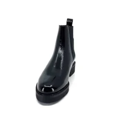 We Do Ivoire 99504 Cuir Vernis Noir*Femme Bottines