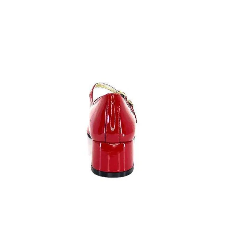 Ivoire0330 Ivoire 914 Cuir Vernis Rouge*Femme Ballerines