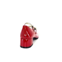 Ivoire0330 Ivoire 914 Cuir Vernis Rouge*Femme Ballerines