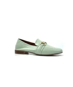 355-ivoire Ivoire 35.48.709 Cuir Vert*Femme Mocassins