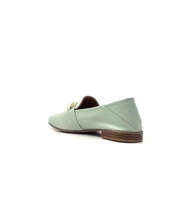 355-ivoire Ivoire 35.48.709 Cuir Vert*Femme Mocassins