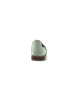 355-ivoire Ivoire 35.48.709 Cuir Vert*Femme Mocassins