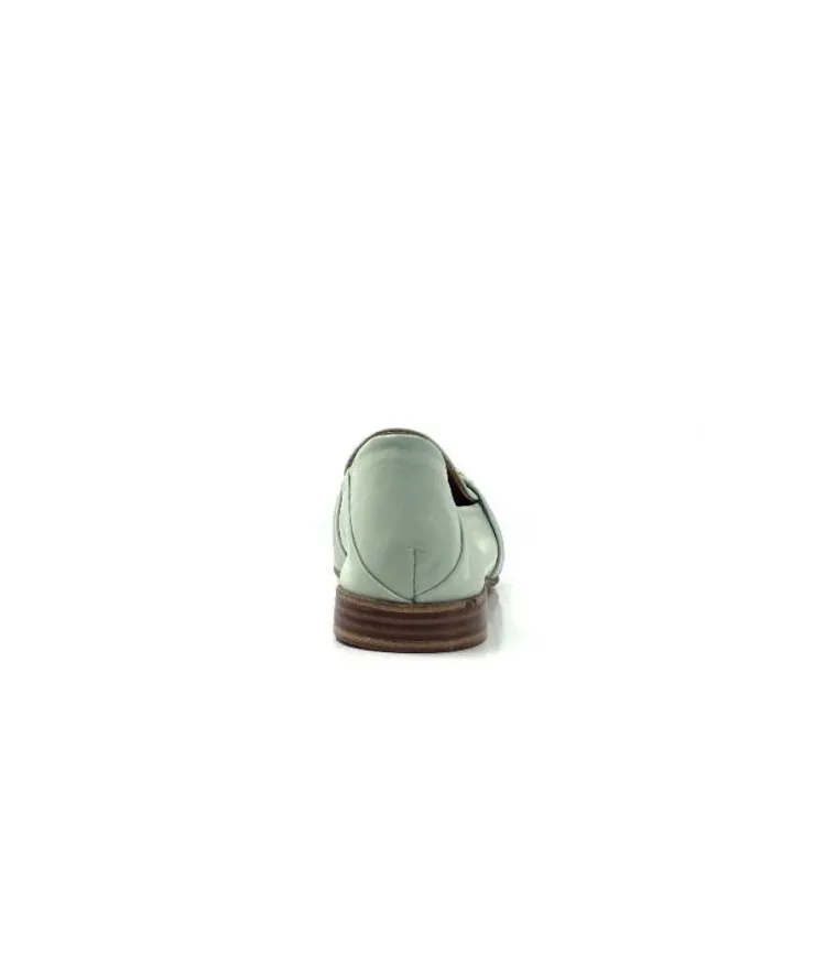 355-ivoire Ivoire 35.48.709 Cuir Vert*Femme Mocassins