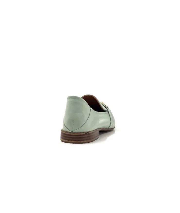 355-ivoire Ivoire 35.48.709 Cuir Vert*Femme Mocassins