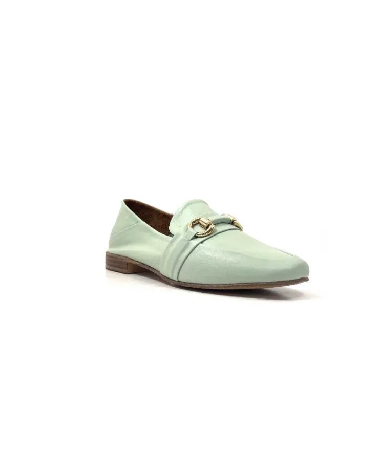 355-ivoire Ivoire 35.48.709 Cuir Vert*Femme Mocassins