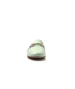 355-ivoire Ivoire 35.48.709 Cuir Vert*Femme Mocassins