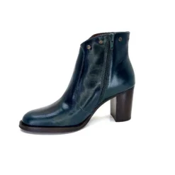 Ivoire0381b Ivoire 8016 Cuir Vert Pavone*Femme Bottines