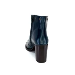 Ivoire0381b Ivoire 8016 Cuir Vert Pavone*Femme Bottines