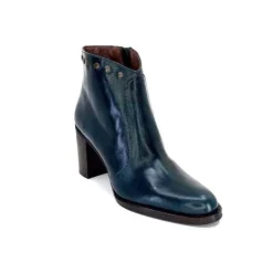 Ivoire0381b Ivoire 8016 Cuir Vert Pavone*Femme Bottines