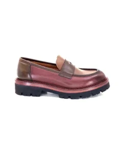 Ivoire0156 Ivoire 3276 Cuir Vino Mattone*Femme Mocassins