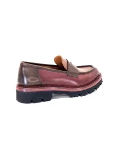 Ivoire0156 Ivoire 3276 Cuir Vino Mattone*Femme Mocassins
