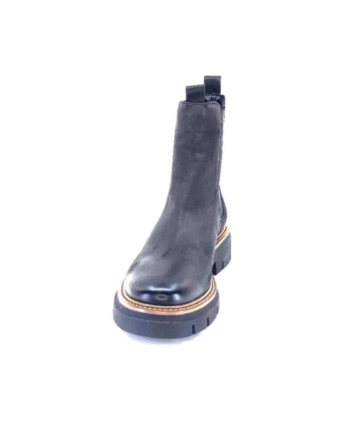 Ivoire0104a Ivoire 50197 Cuir Vintage Noir*Femme Bottines
