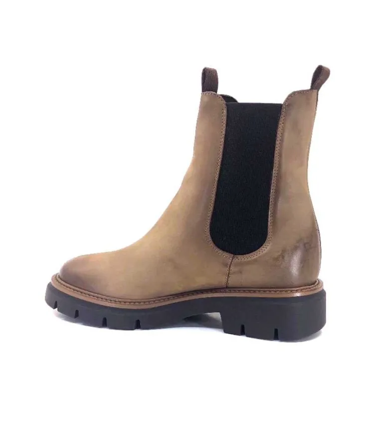 Ivoire0104a Ivoire 50197 Cuir Vintage Vison*Femme Bottines