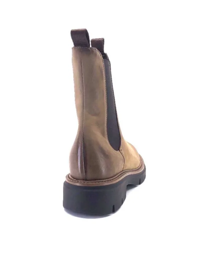 Ivoire0104a Ivoire 50197 Cuir Vintage Vison*Femme Bottines