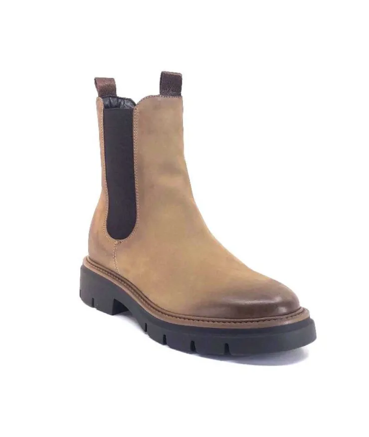 Ivoire0104a Ivoire 50197 Cuir Vintage Vison*Femme Bottines