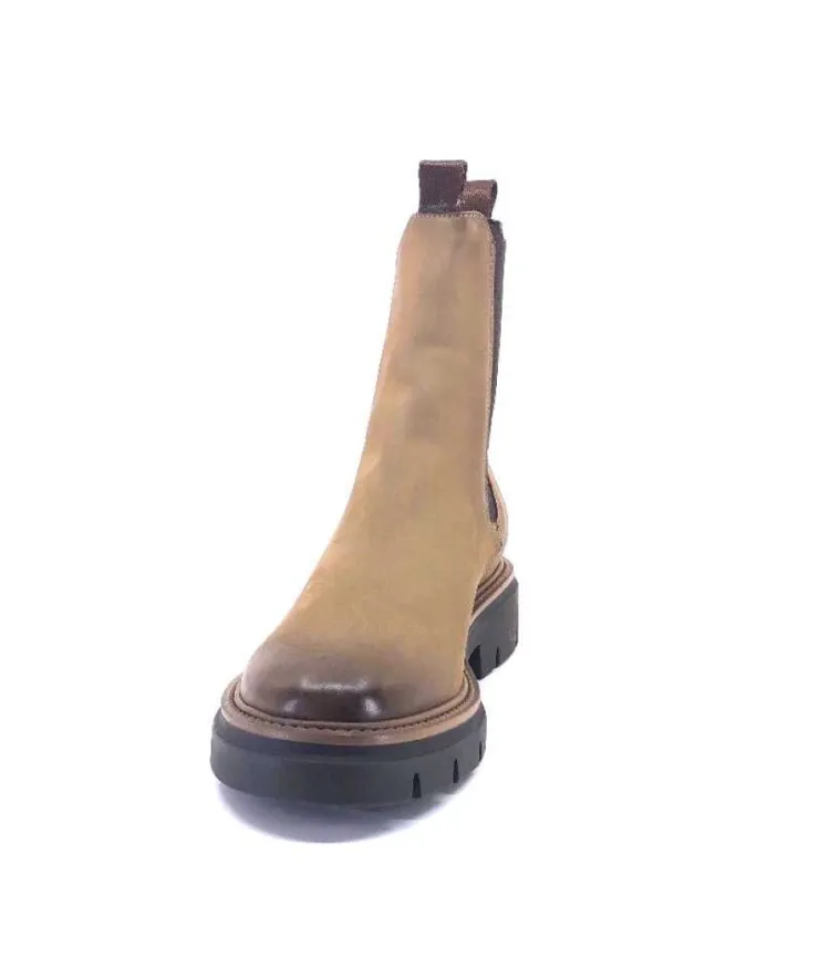 Ivoire0104a Ivoire 50197 Cuir Vintage Vison*Femme Bottines