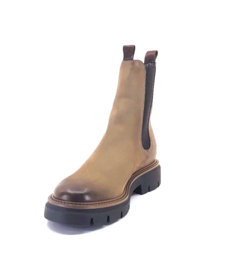 Ivoire0104a Ivoire 50197 Cuir Vintage Vison*Femme Bottines