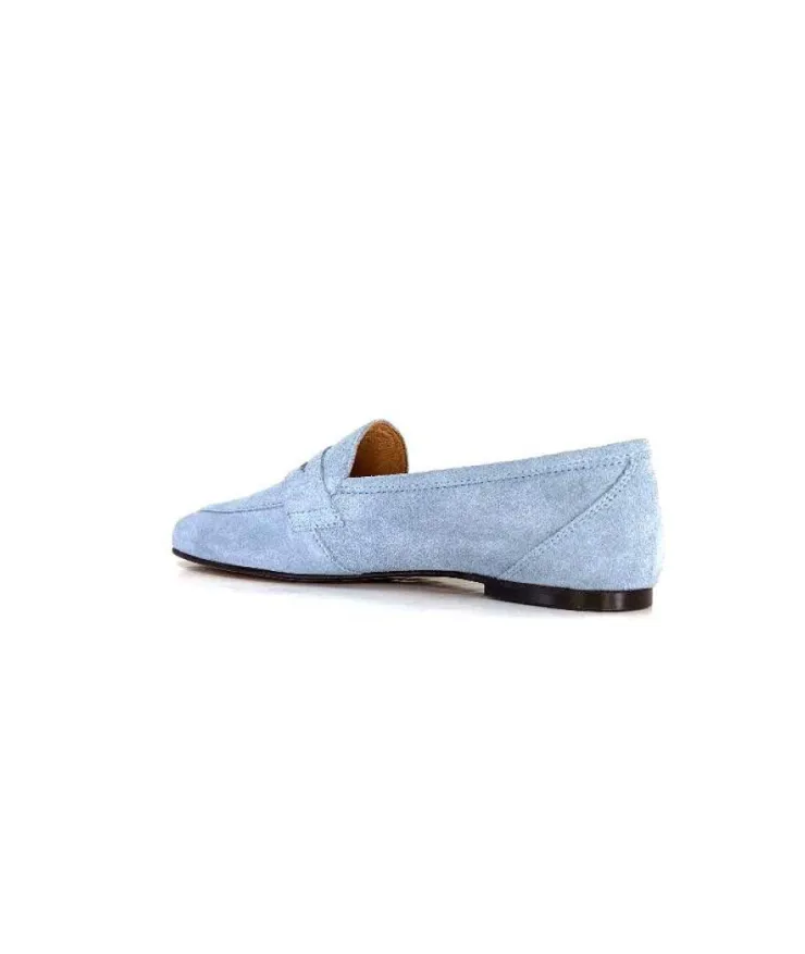 Ivoire0209b Ivoire 10648 Daim Azul Ciel*Femme Mocassins