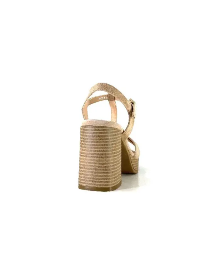 Ivoire0104a Ivoire 51292 Daim Beige*Femme Sandales