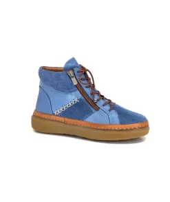 355-ivoire Ivoire 24721 Daim Bleu*Femme Bottines