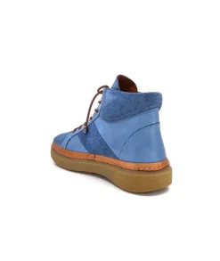355-ivoire Ivoire 24721 Daim Bleu*Femme Bottines