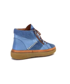 355-ivoire Ivoire 24721 Daim Bleu*Femme Bottines